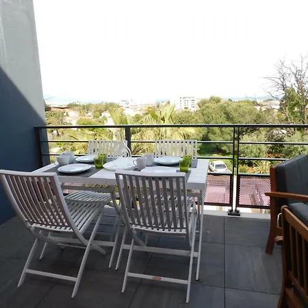 公寓 T3 Standing, Vue Mer, Piscine, Climatisation, Parking 昂蒂布